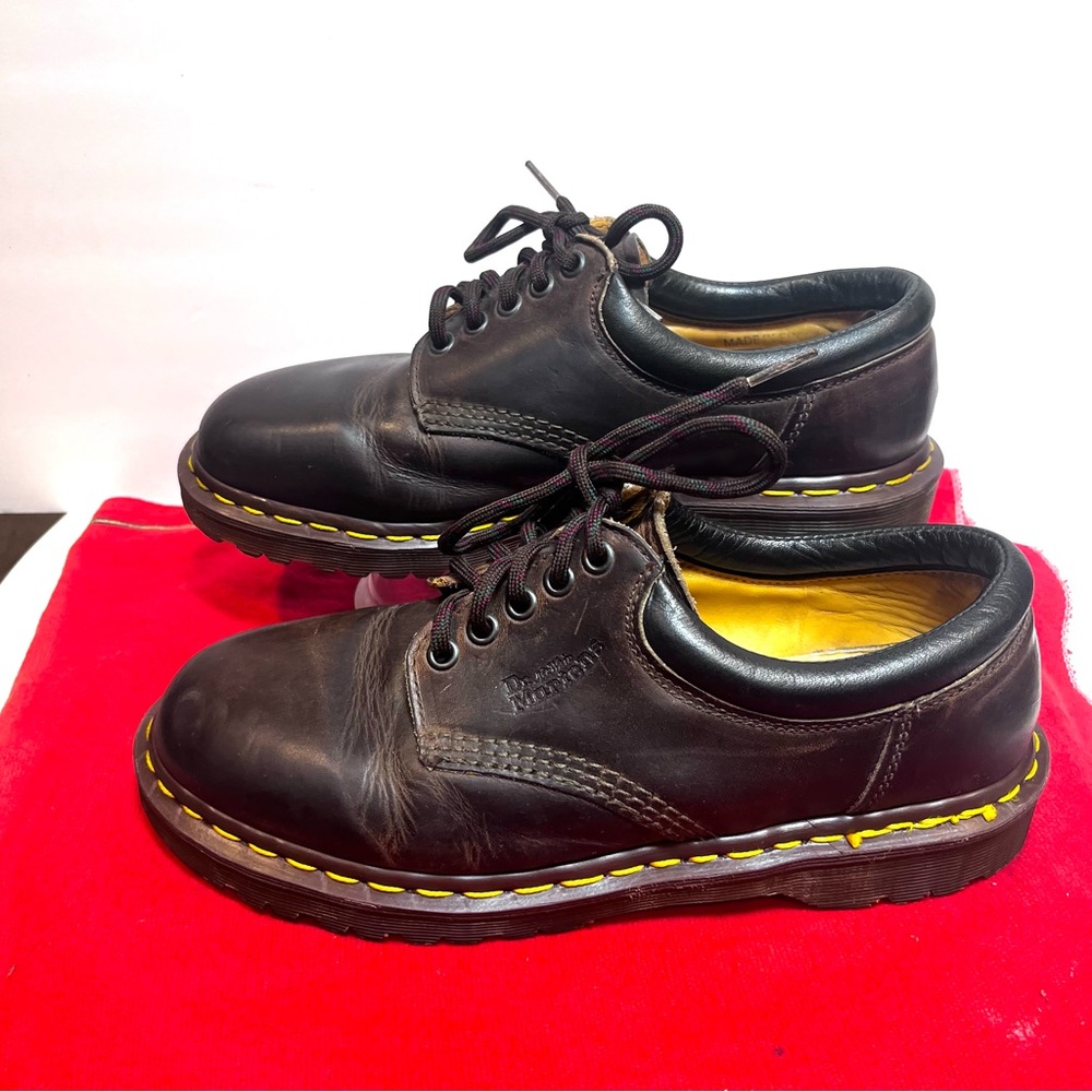 Vintage Dr. Martens Brown 5-eye Padded Collar Oxford Casual Shoes Size  7